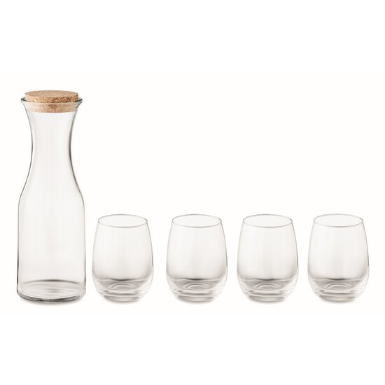 Set aus recyceltem Glas