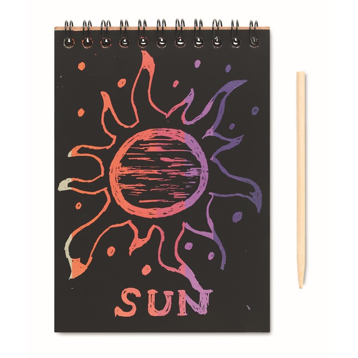 Notizbuch mit Kratzpapier