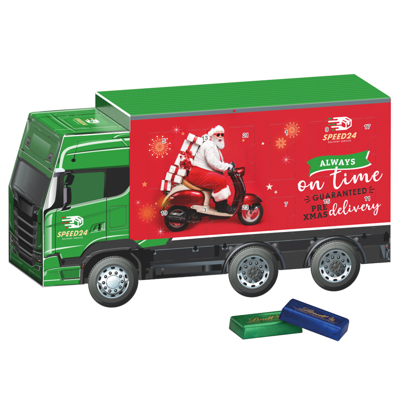 Adventskalender LKW, Lindt Schokotäfelchen