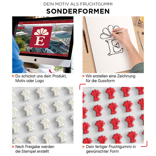 Minitüte Sonderform, 15 g, Folie mit ca. 50% Papieranteil, weiß, Trolli Fruchtgummi