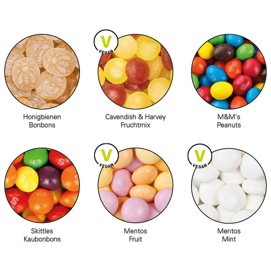 Papierdose Eco Mini, mit verschiedenen Füllvarianten lieferbar.