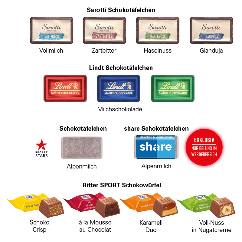 Adventskalender Schiff, Sarotti Täfelchen