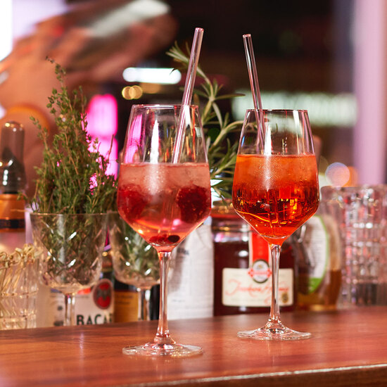 6er Glastrinkhalm Set + Bürste