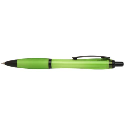 Nash Kugelschreiber aus recyceltem Kunststoff mit schwarzen Zierelementen (schwarze Mine)