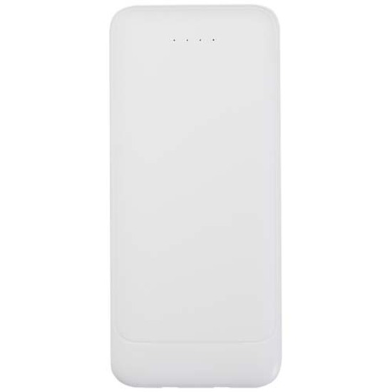 Adhil 10 W 10.000 mAh Powerbank aus recyceltem Kunststoff mit 2 integrierten Kabeln