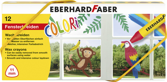 Wachsmalkreiden für Fenster 12er Etui