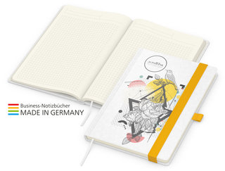 Notizbuch Match-Book Creme Beseller A4 Natura individuell, gelb