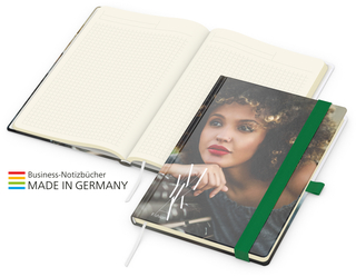 Match-Book Creme Bestseller A5 Cover-Star matt-individuell, grün