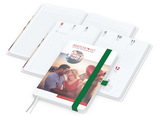 Wochenplaner Match-Hybrid White A5 Cover-Star Bestseller