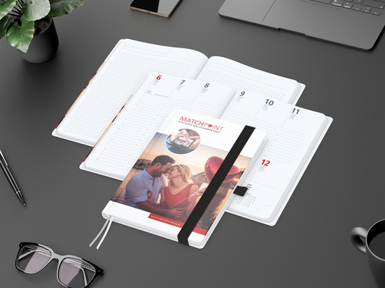 Wochenplaner Match-Hybrid White A5 Cover-Star Bestseller
