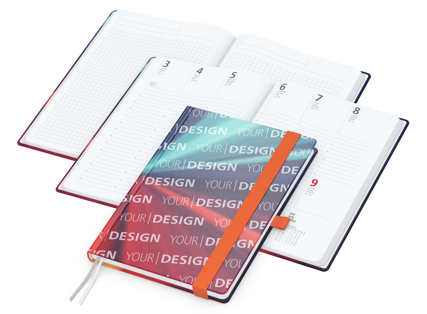 Wochenplaner Match-Hybrid White A5 Cover-Star Bestseller