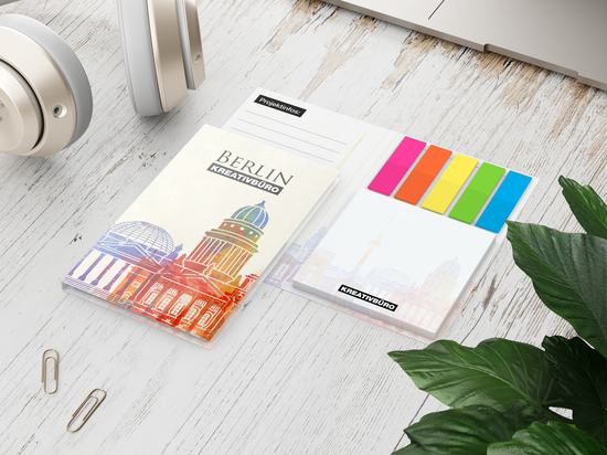 Haftnotiz-Set Berlin Softcover mit Filmmarker
