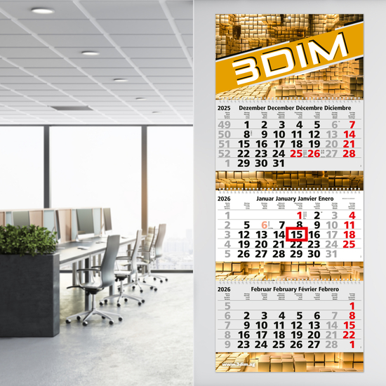 3-Monatskalender Maxi Wire-O 3 Bestseller (Mehrblock)