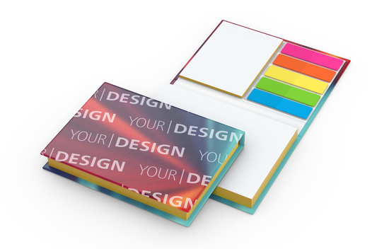 Haftnotiz-Set Prag Bookcover White Bestseller, 100/25 Blatt, Farbschnitt