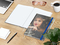 Notizbuch Match-Book White Bestseller, A4, Cover-Star, gloss-individuell, mittelblau