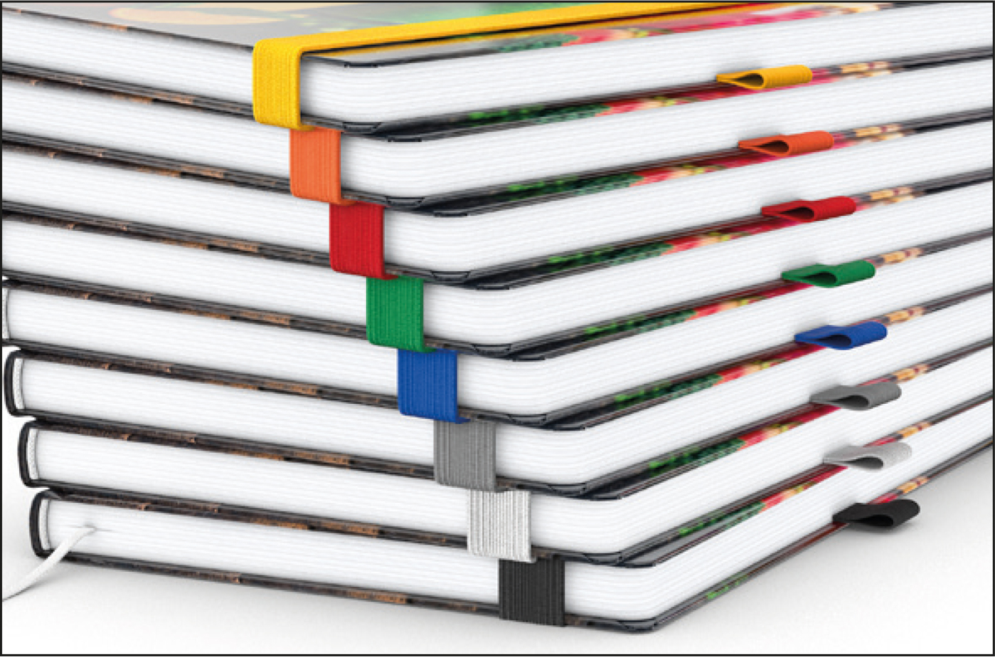 Notizbuch Match-Book White Bestseller, A4, Cover-Star, matt-individuell, schwarz
