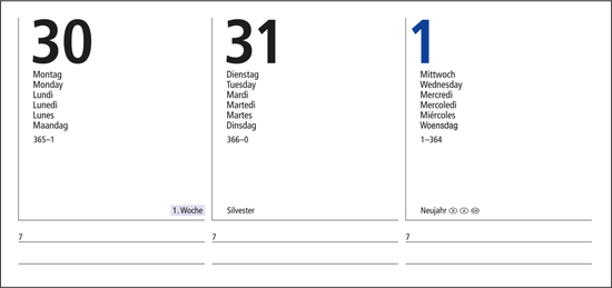 Wochenkalender Media Bestseller inkl. Prägung schwarz-glänzend