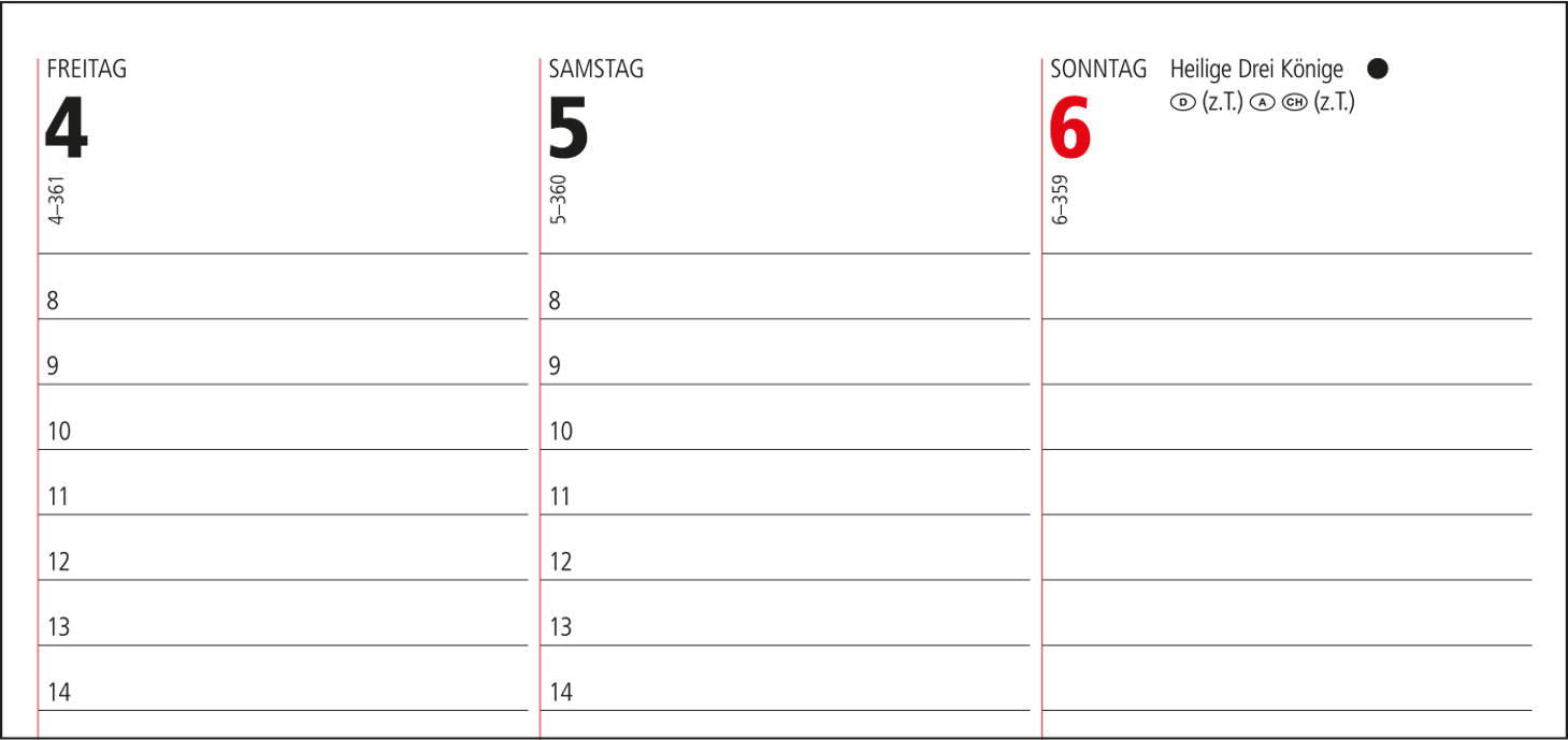 Tisch-Querkalender Signal Bestseller