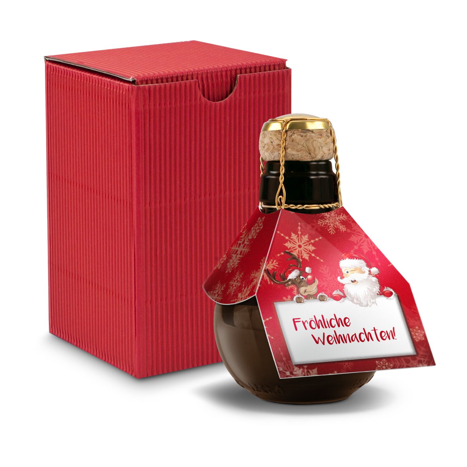 Geschenkset / Präsenteset: Kleinste Sektflasche: Fröhliche Weihnachten 2K1371