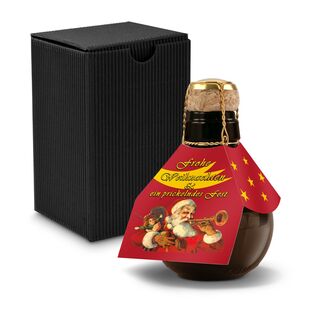 Geschenkartikel / Präsentartikel: Kleinste Sektflasche: Weihnachtsgruß 2K1378