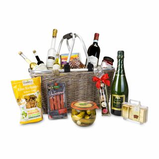 Geschenkset / Präsenteset: Geschenkkorb XXL - Einkaufskorb mit 14 leckeren Produkten 2K2021