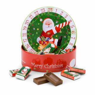 Geschenkartikel / Präsentartikel: Runder Schokoladen Adventskalender 2K2070