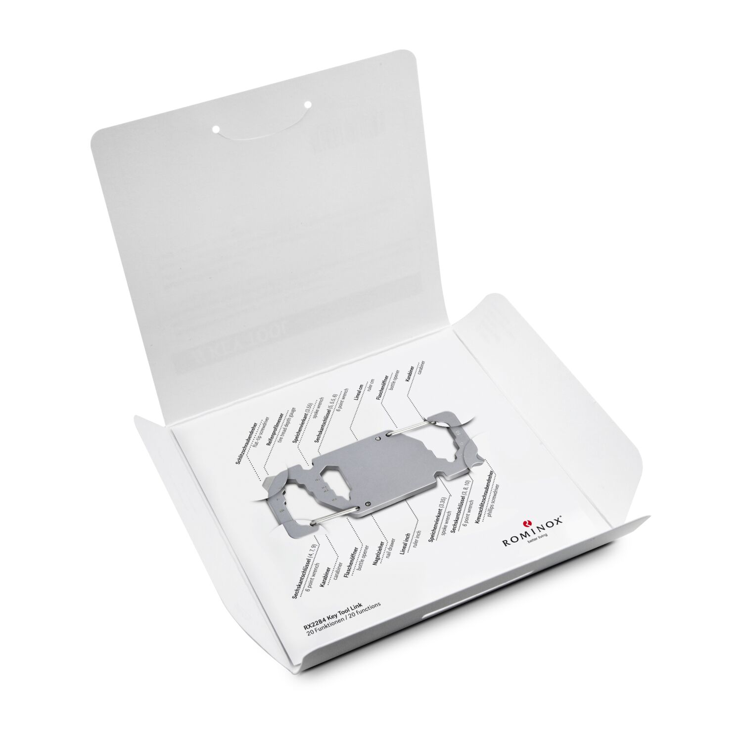 ROMINOX® Key Tool Link (20 Funktionen) Viel Glück 2K2109j