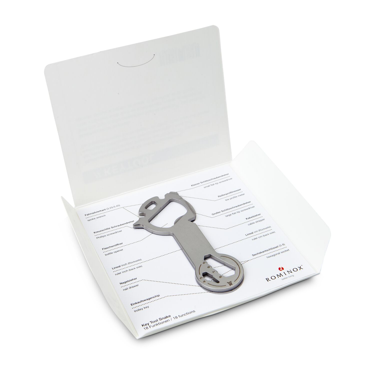 ROMINOX® Key Tool Snake (18 Funktionen) Frohe Ostern Hase 2K2202c