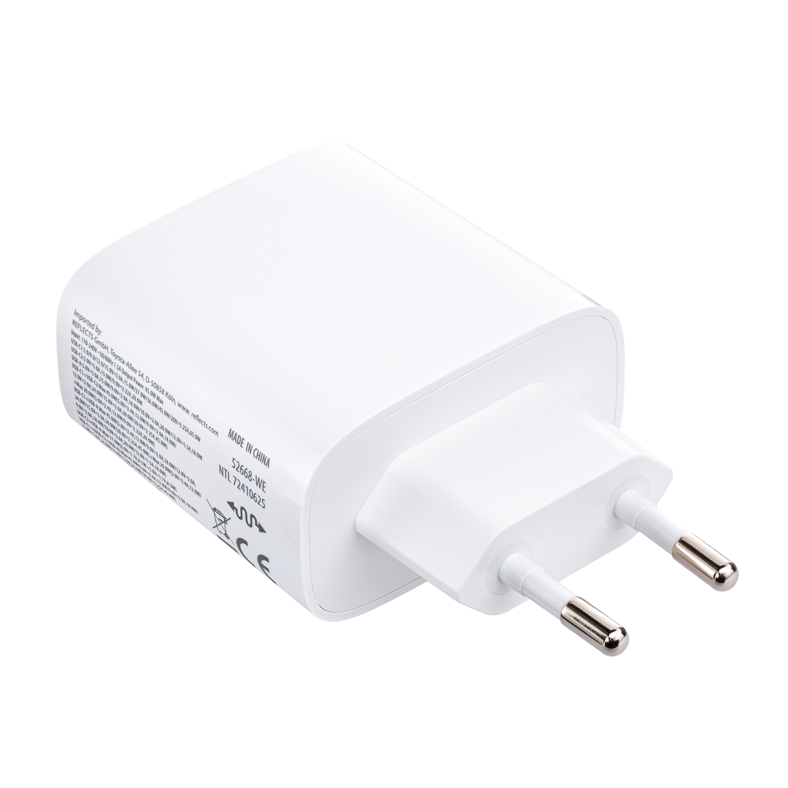 USB Ladegerät GaN 3-Port REEVES-LIMA 65 Watt