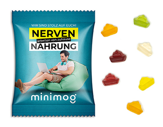 Fruchtgummi Standardformen 15 g Schiffchen Standard-Folie weiß