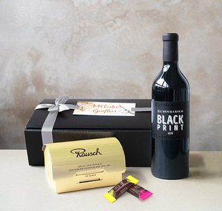 Geschenkset "Goldrausch" 964 g Black Print Silberne Schleife