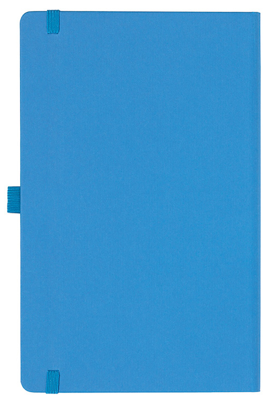 Notizbuch Style Medium im Format 13x21cm, Inhalt kariert, Einband Fancy in der Farbe China Blue