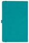 Notizbuch Style Medium im Format 13x21cm, Inhalt kariert, Einband Slinky in der Farbe Turquoise