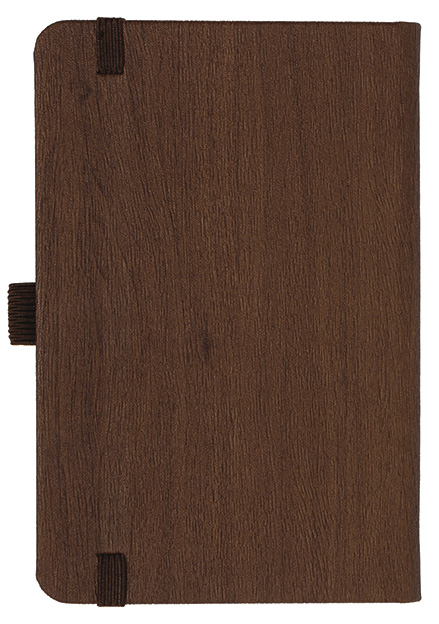 Notizbuch Style Small im Format 9x14cm, Inhalt blanco, Einband Woody in der Farbe Brown