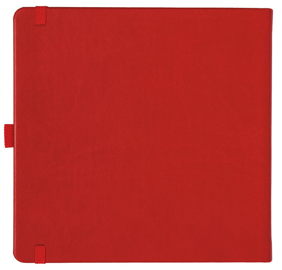 Notizbuch Style Square im Format 17,5x17,5cm, Inhalt blanco, Einband Slinky in der Farbe Scarlet