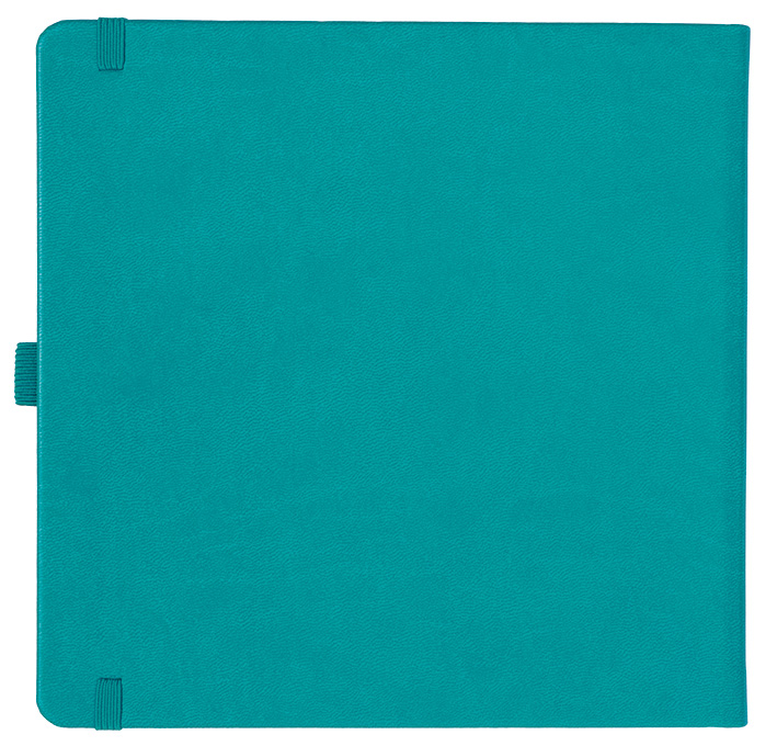 Notizbuch Style Square im Format 17,5x17,5cm, Inhalt blanco, Einband Slinky in der Farbe Turquoise