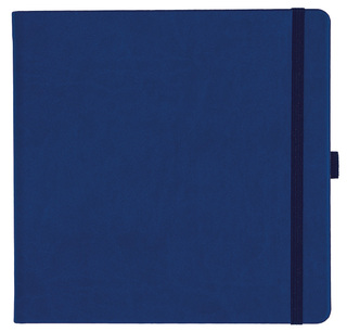 Notizbuch Style Square im Format 17,5x17,5cm, Inhalt kariert, Einband Slinky in der Farbe Ultramarine