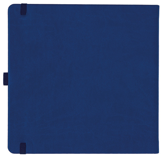 Notizbuch Style Square im Format 17,5x17,5cm, Inhalt kariert, Einband Slinky in der Farbe Ultramarine
