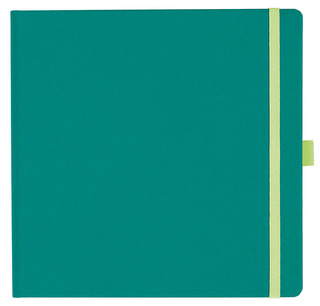 Notizbuch Style Square im Format 17,5x17,5cm, Inhalt liniert, Einband Fancy in der Farbe Laguna