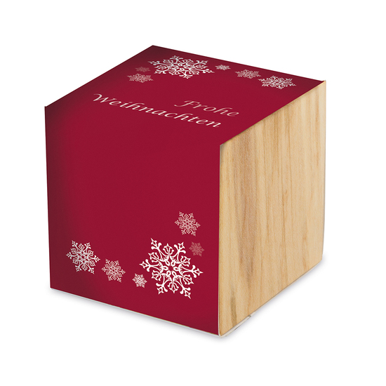 Pflanz-Holz Maxi mit Samen - Gartenkresse, 1 Seite gelasert