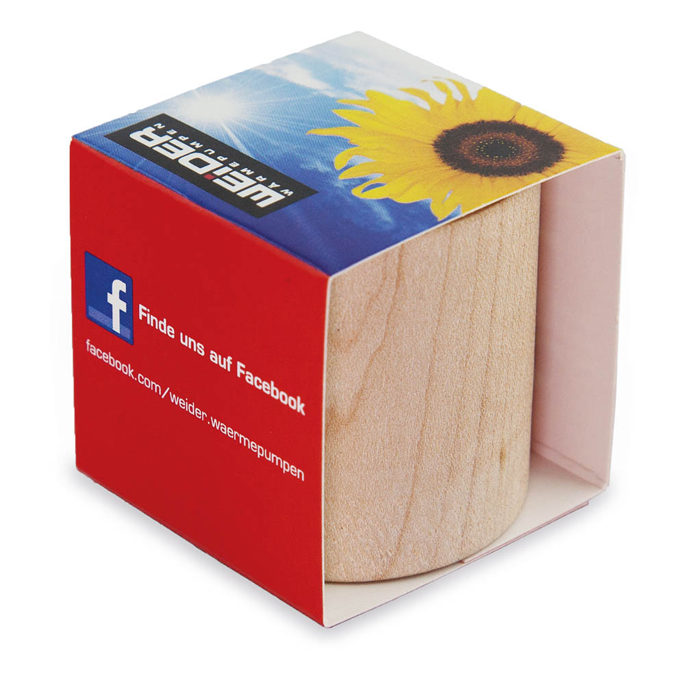 Pflanz-Holz rund mit Samen - Schnittlauch
