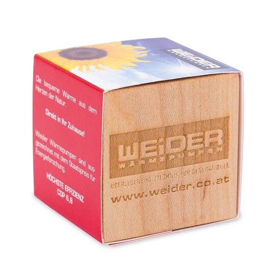 Pflanz-Holz Magnet mit Samen - Ringelblume