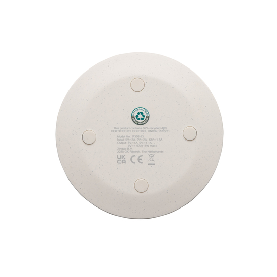 15W-Wireless-Fast-Charger aus recyceltem RCS-Kunststoff