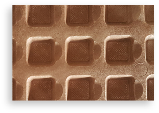 Tisch Adventskalender aus Reinpapier individuell bedruckt, Inhalt: Callebaut Vollmilch Schokolade Kalender ca. 48 g