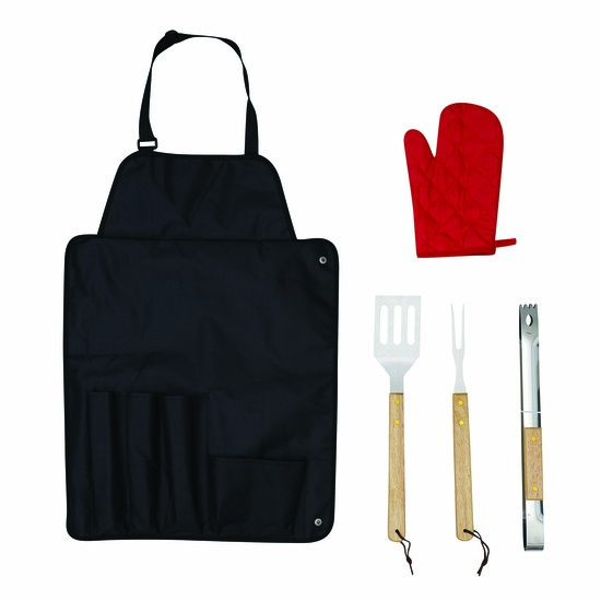 Grill-Schürze mit Grillbesteck GREAT BBQ 56-0604079