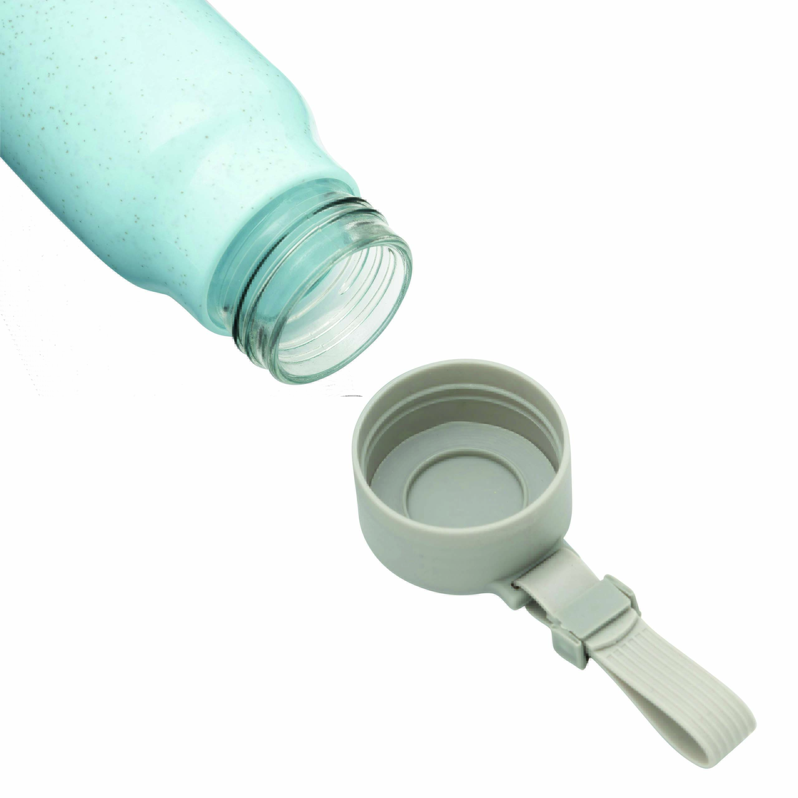 Glas-Trinkflasche ECO DRINK mit Ummantelung