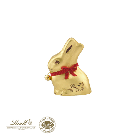 LINDT GOLDHASE IM WERBEAUFSTELLER, 50 g