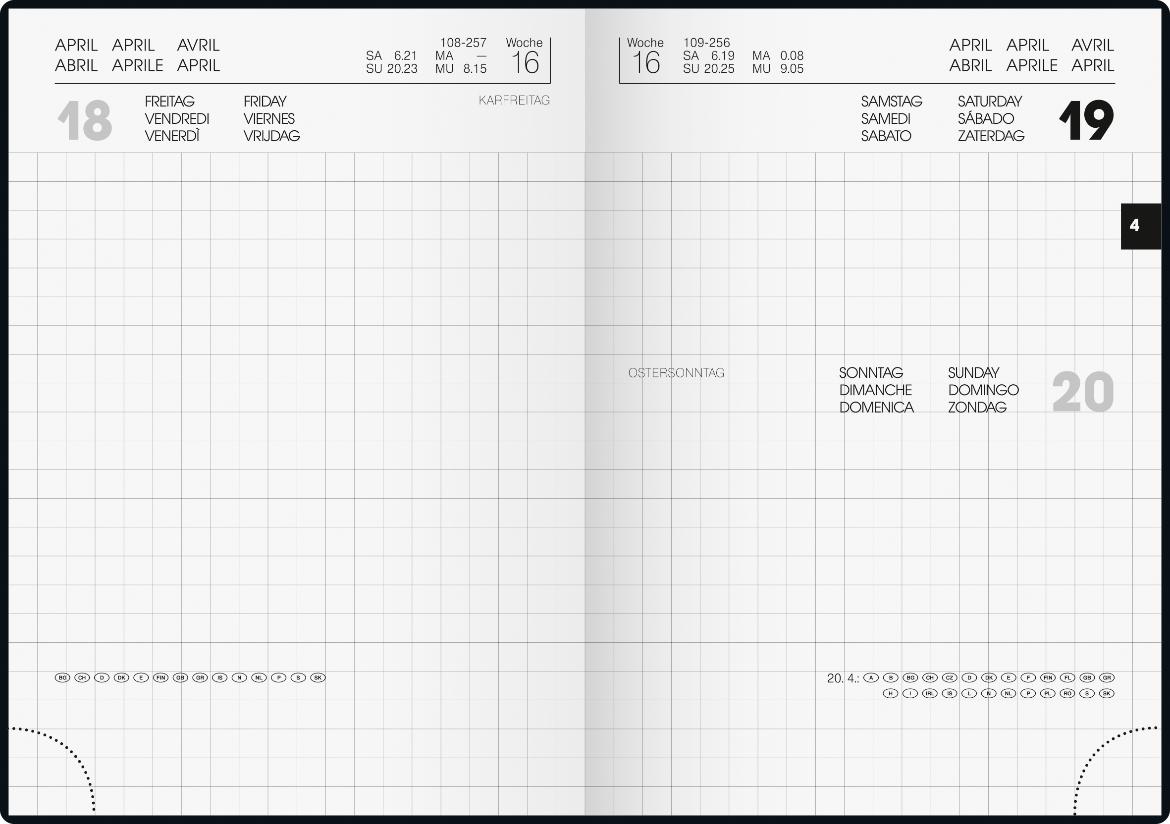 Taschenkalender, rot