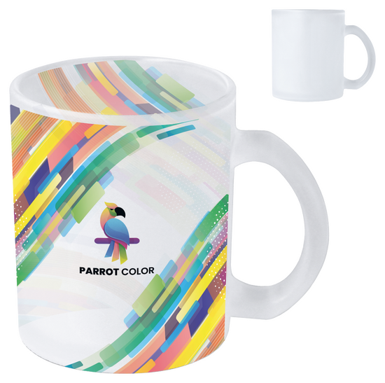 Mallorca Sublimations Becher aus gefrostetem Glas 335 ml