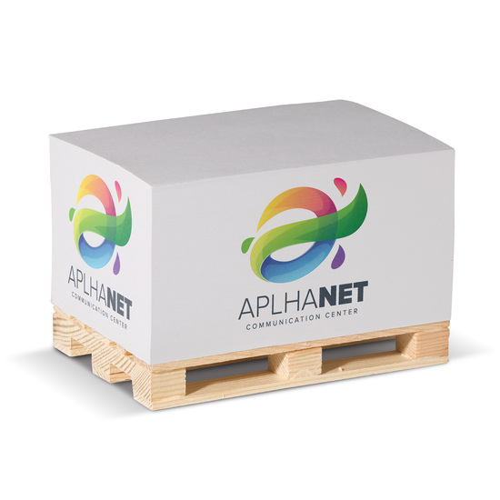 Zettelblock Pad 12x8x6cm FSC auf Holzpalette